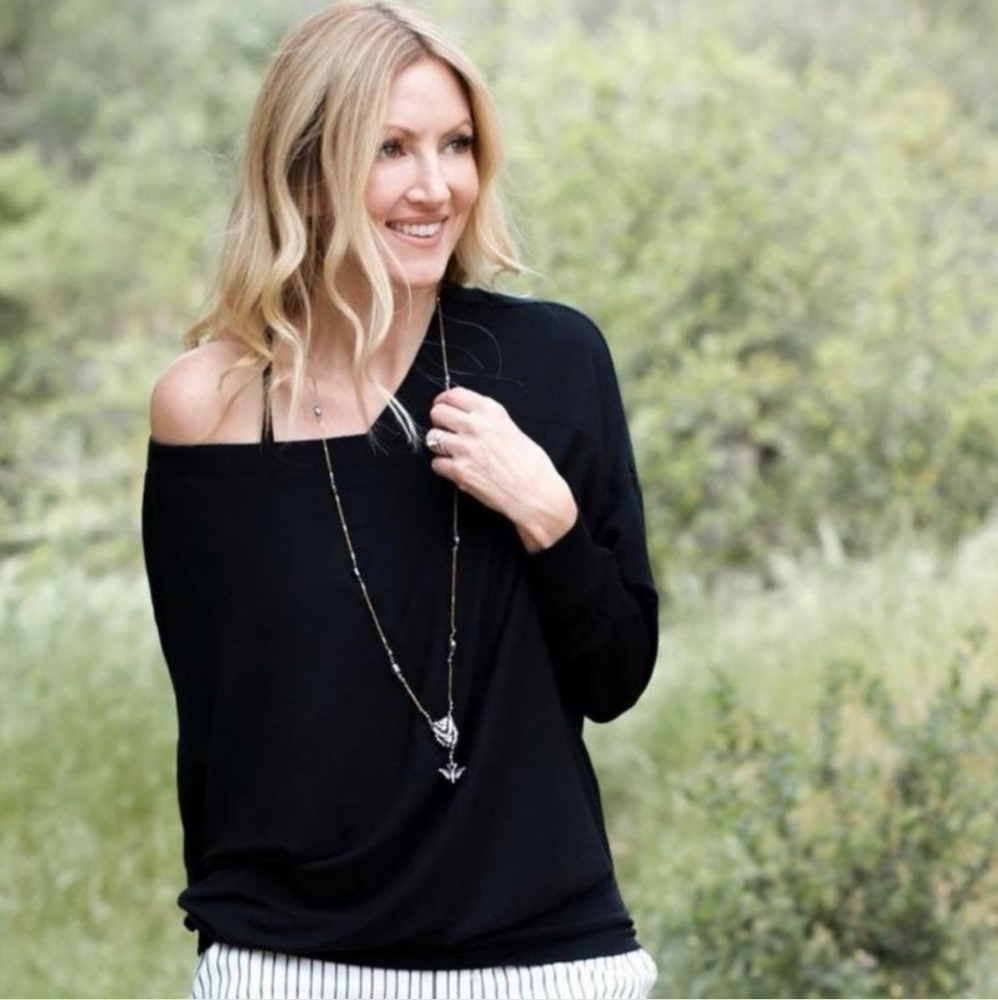 CAbi 5322 Beals Cold Shoulder Sweater Top